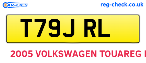 T79JRL are the vehicle registration plates.