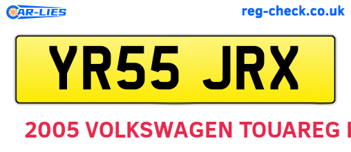 YR55JRX are the vehicle registration plates.