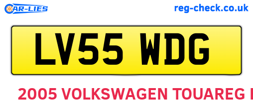 LV55WDG are the vehicle registration plates.