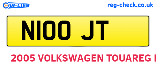 N10OJT are the vehicle registration plates.