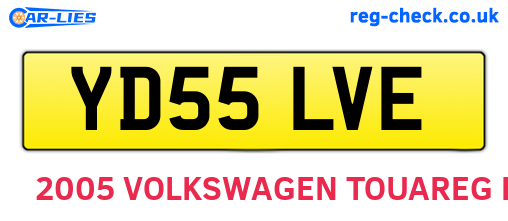 YD55LVE are the vehicle registration plates.