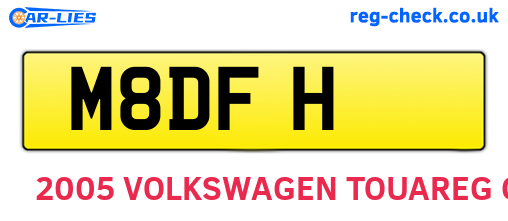 M8DFH are the vehicle registration plates.