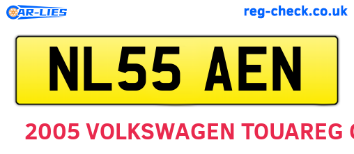 NL55AEN are the vehicle registration plates.