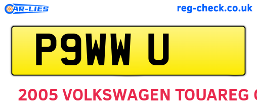 P9WWU are the vehicle registration plates.