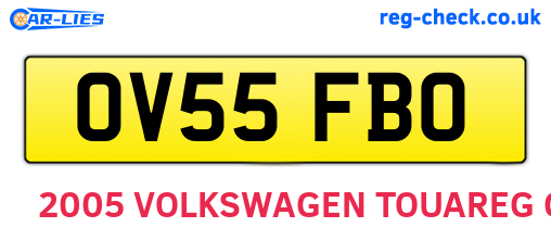 OV55FBO are the vehicle registration plates.