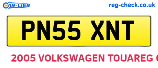 PN55XNT are the vehicle registration plates.