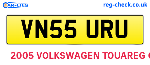 VN55URU are the vehicle registration plates.