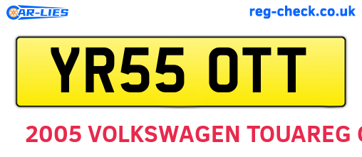 YR55OTT are the vehicle registration plates.