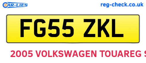 FG55ZKL are the vehicle registration plates.