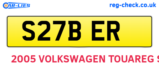 S27BER are the vehicle registration plates.