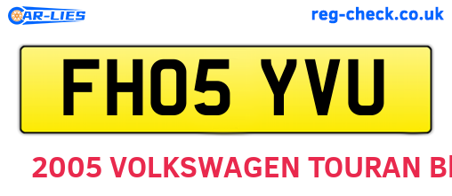FH05YVU are the vehicle registration plates.