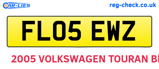 FL05EWZ are the vehicle registration plates.