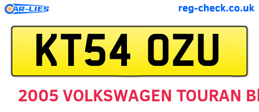 KT54OZU are the vehicle registration plates.