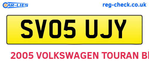 SV05UJY are the vehicle registration plates.