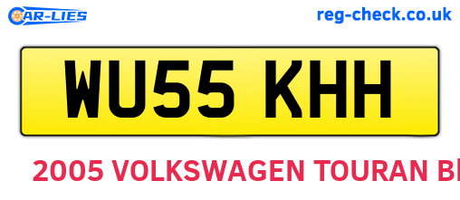 WU55KHH are the vehicle registration plates.