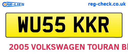 WU55KKR are the vehicle registration plates.