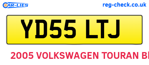 YD55LTJ are the vehicle registration plates.