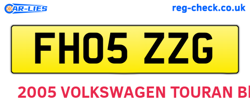 FH05ZZG are the vehicle registration plates.