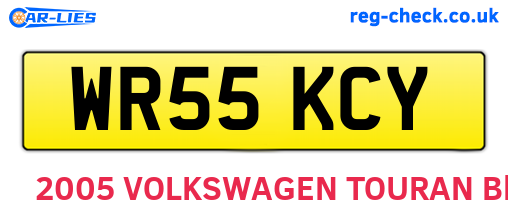 WR55KCY are the vehicle registration plates.