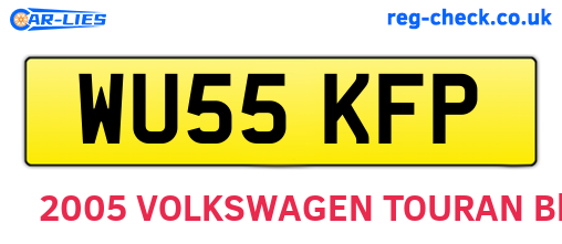 WU55KFP are the vehicle registration plates.