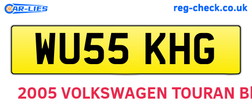 WU55KHG are the vehicle registration plates.