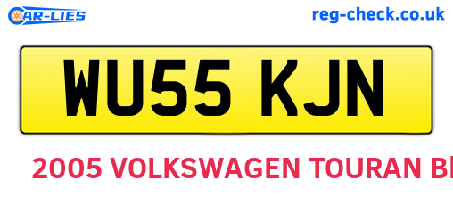 WU55KJN are the vehicle registration plates.