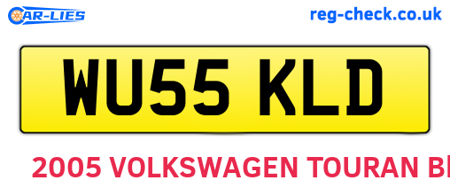 WU55KLD are the vehicle registration plates.
