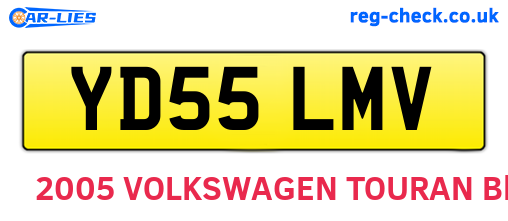 YD55LMV are the vehicle registration plates.