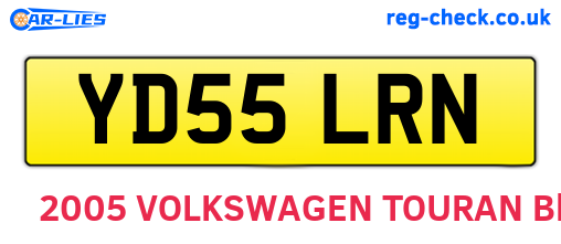 YD55LRN are the vehicle registration plates.