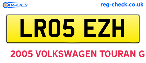 LR05EZH are the vehicle registration plates.