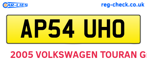 AP54UHO are the vehicle registration plates.