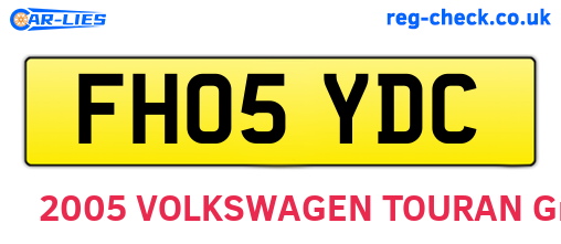 FH05YDC are the vehicle registration plates.