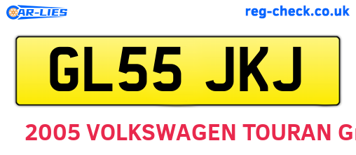 GL55JKJ are the vehicle registration plates.