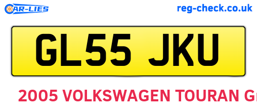 GL55JKU are the vehicle registration plates.