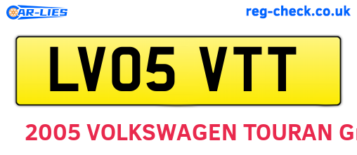 LV05VTT are the vehicle registration plates.