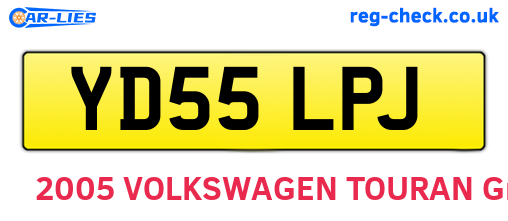 YD55LPJ are the vehicle registration plates.