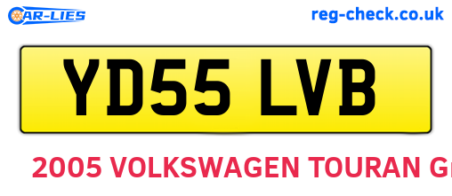 YD55LVB are the vehicle registration plates.