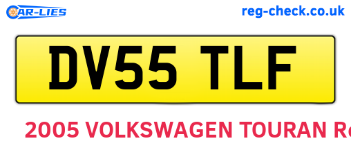 DV55TLF are the vehicle registration plates.