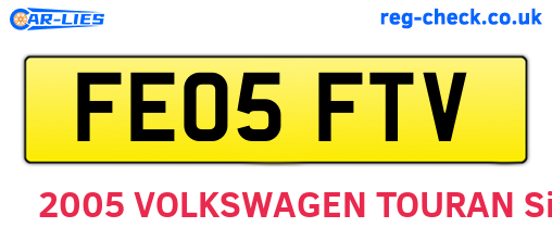 FE05FTV are the vehicle registration plates.