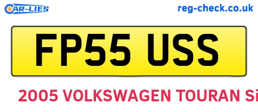 FP55USS are the vehicle registration plates.
