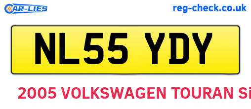 NL55YDY are the vehicle registration plates.