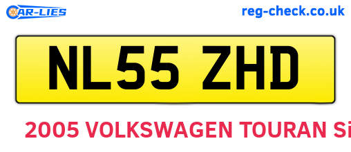 NL55ZHD are the vehicle registration plates.