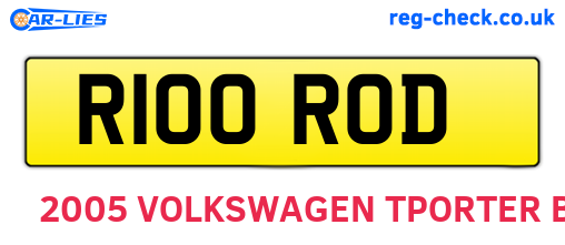 R100ROD are the vehicle registration plates.