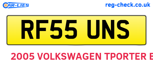 RF55UNS are the vehicle registration plates.