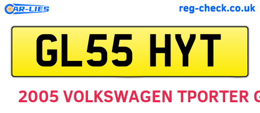 GL55HYT are the vehicle registration plates.