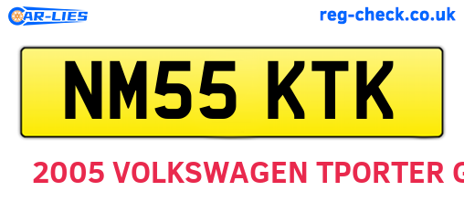 NM55KTK are the vehicle registration plates.