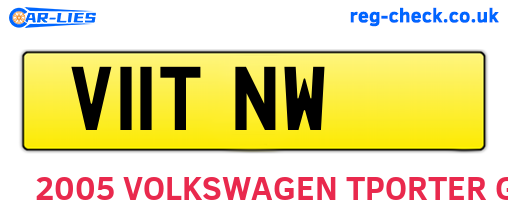 V11TNW are the vehicle registration plates.
