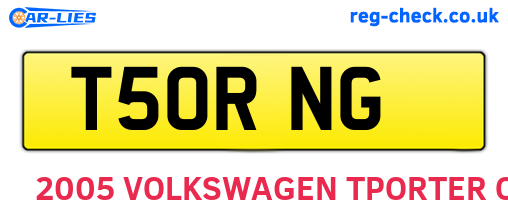 T50RNG are the vehicle registration plates.