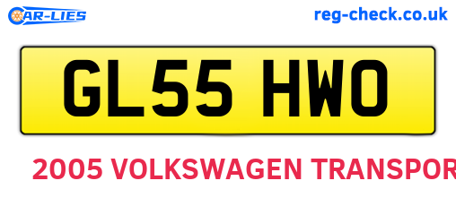 GL55HWO are the vehicle registration plates.