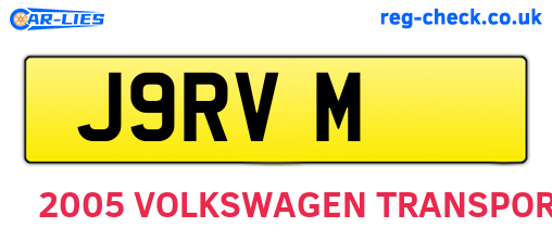J9RVM are the vehicle registration plates.